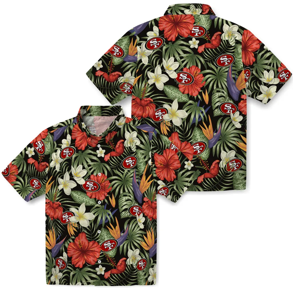 San Francisco 49ers Hawaiian Shirt - Hawaii Floral Hibiscus | Hula Hawaiian Shirts