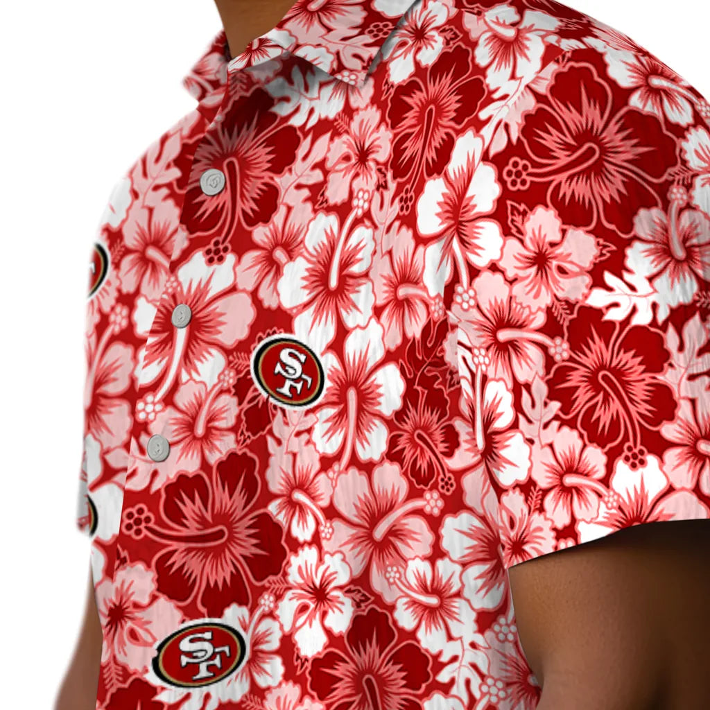 San Francisco 49ers Hawaiian Shirt - Hibiscus Blooms | Hula Hawaiian Shirts