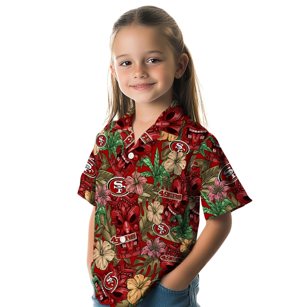 San Francisco 49ers Hawaiian Shirt - Hibiscus Tiki Jungle | Hula Hawaiian Shirts