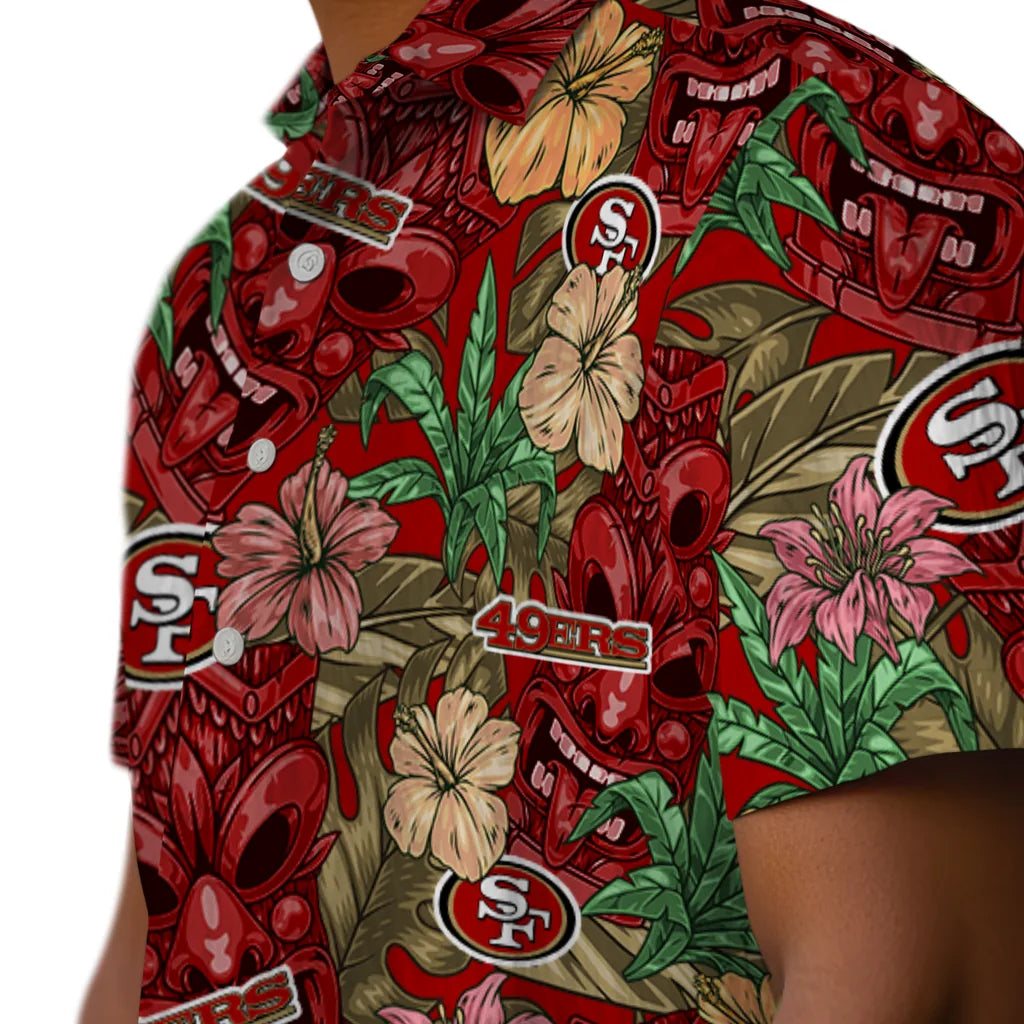 San Francisco 49ers Hawaiian Shirt - Hibiscus Tiki Jungle | Hula Hawaiian Shirts