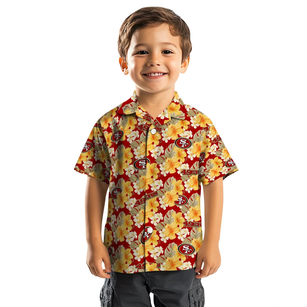 San Francisco 49ers Hawaiian Shirt - Hibiscus Tropics | Hula Hawaiian Shirts