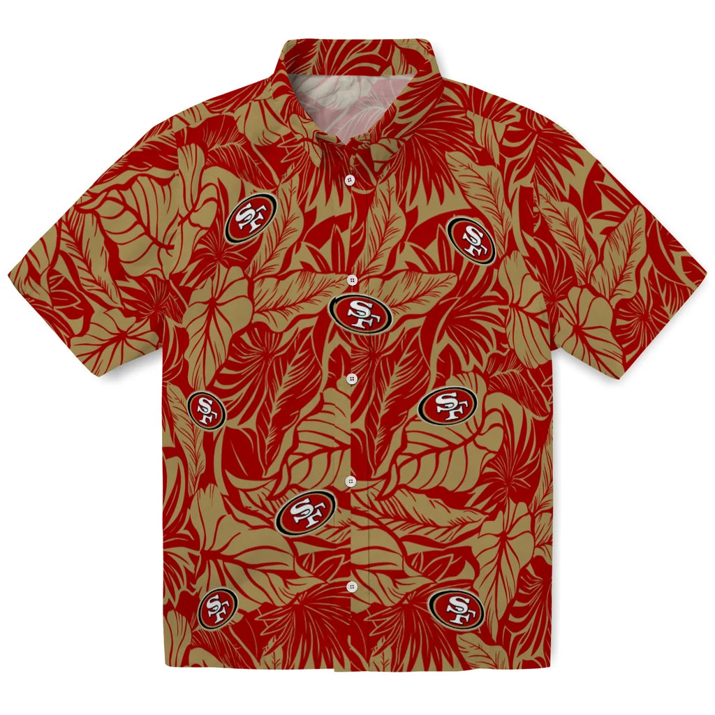 San Francisco 49ers Hawaiian Shirt - Monstera Layer | Hula Hawaiian Shirts