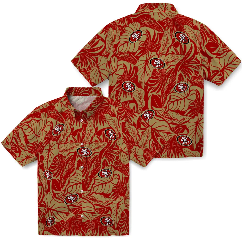 San Francisco 49ers Hawaiian Shirt - Monstera Layer | Hula Hawaiian Shirts