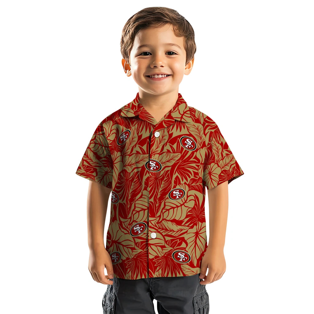 San Francisco 49ers Hawaiian Shirt - Monstera Layer | Hula Hawaiian Shirts