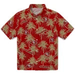 San Francisco 49ers Hawaiian Shirt - Palm Tree Motif | Hula Hawaiian Shirts