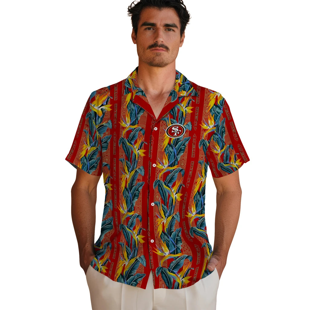 San Francisco 49ers Hawaiian Shirt - Paradise Vines | Hula Hawaiian Shirts