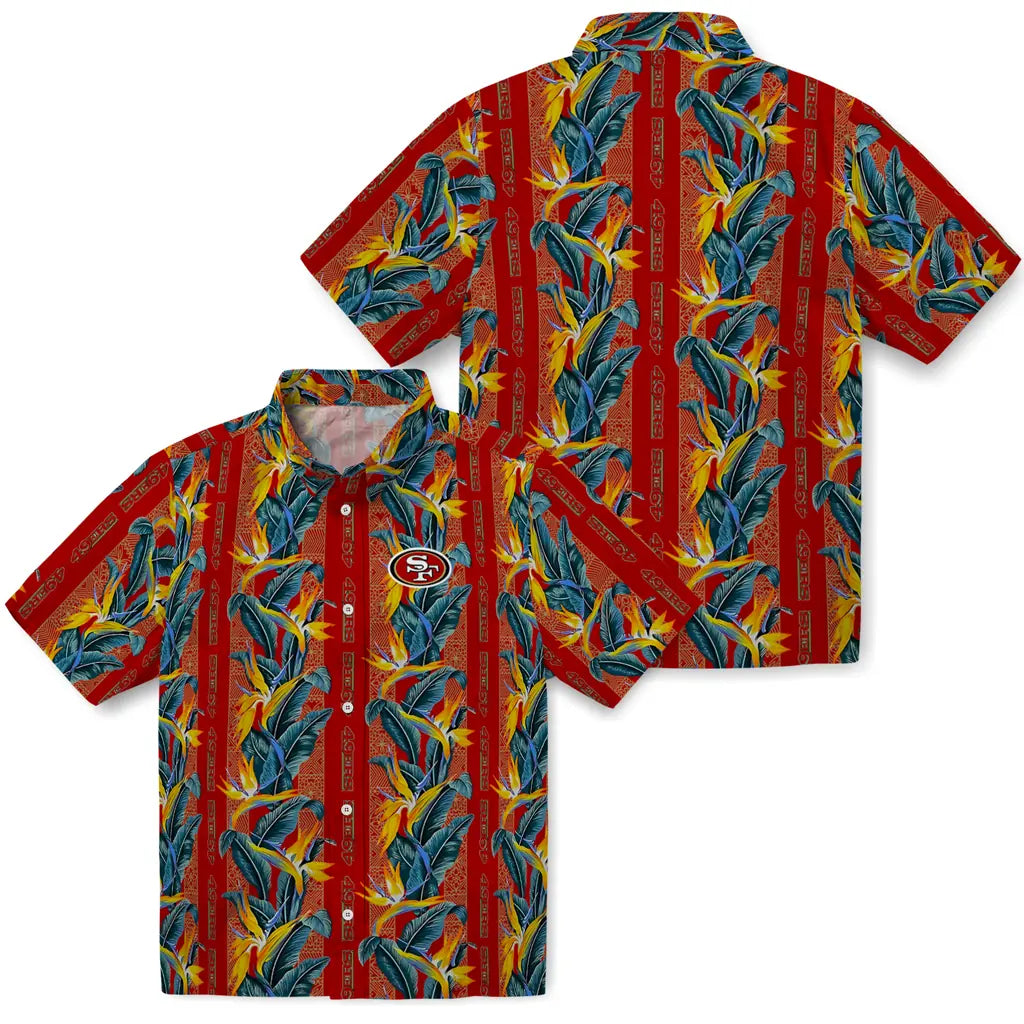 San Francisco 49ers Hawaiian Shirt - Paradise Vines | Hula Hawaiian Shirts