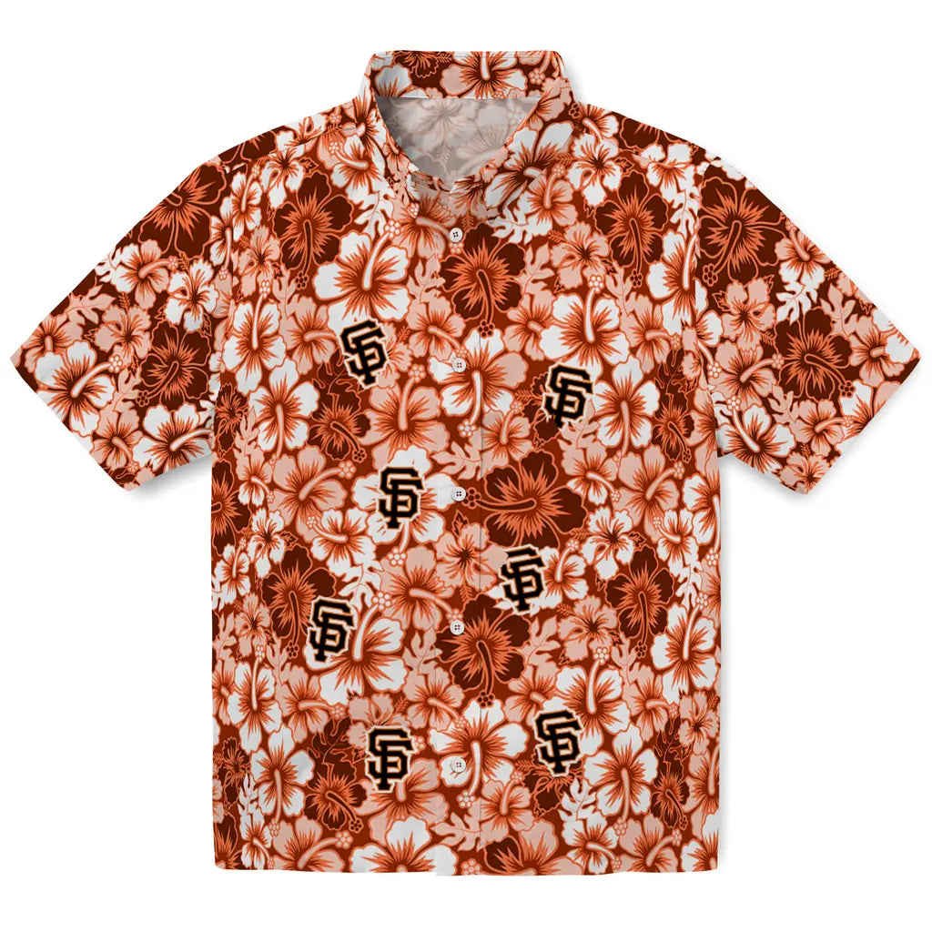 San Francisco Giants Hawaiian Shirt - Hibiscus Blooms | Hula Hawaiian Shirts