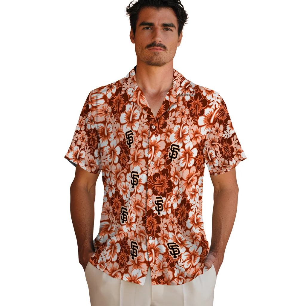 San Francisco Giants Hawaiian Shirt - Hibiscus Blooms | Hula Hawaiian Shirts