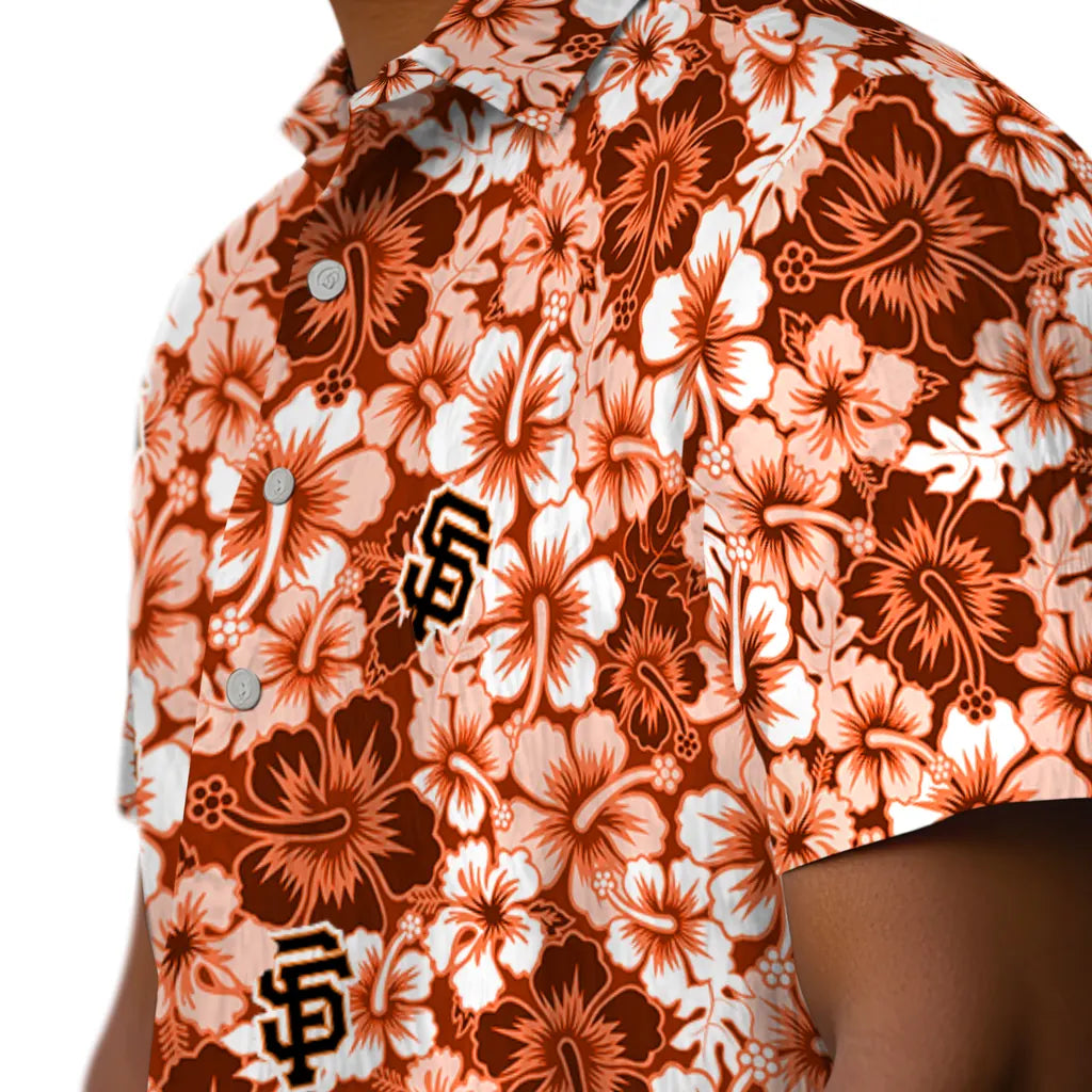 San Francisco Giants Hawaiian Shirt - Hibiscus Blooms | Hula Hawaiian Shirts