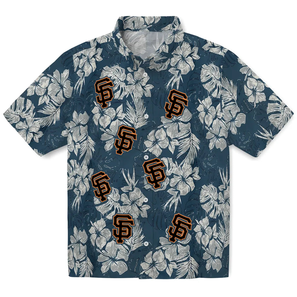 San Francisco Giants Hawaiian Shirt - Hibiscus Flowers | Hula Hawaiian Shirts