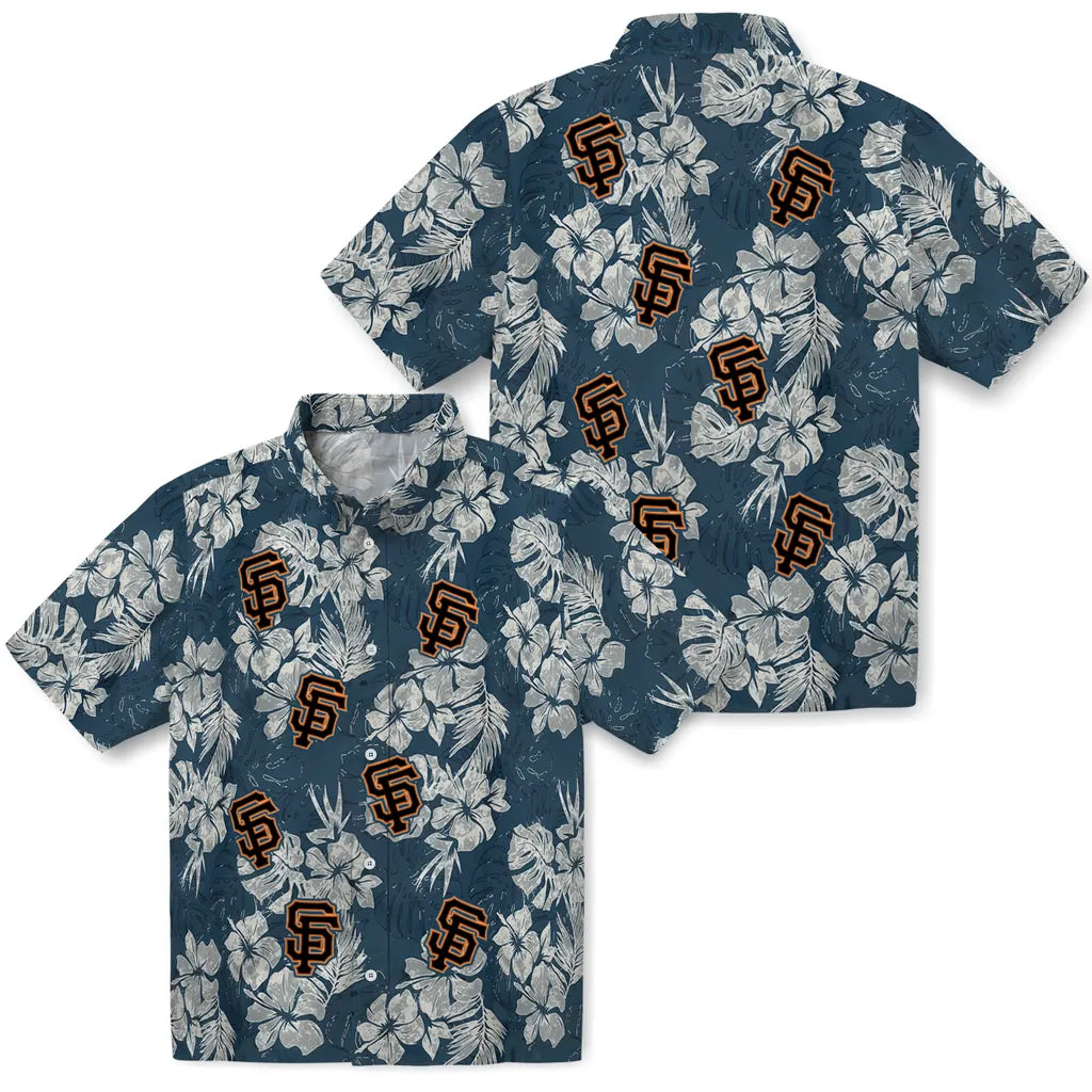 San Francisco Giants Hawaiian Shirt - Hibiscus Flowers | Hula Hawaiian Shirts