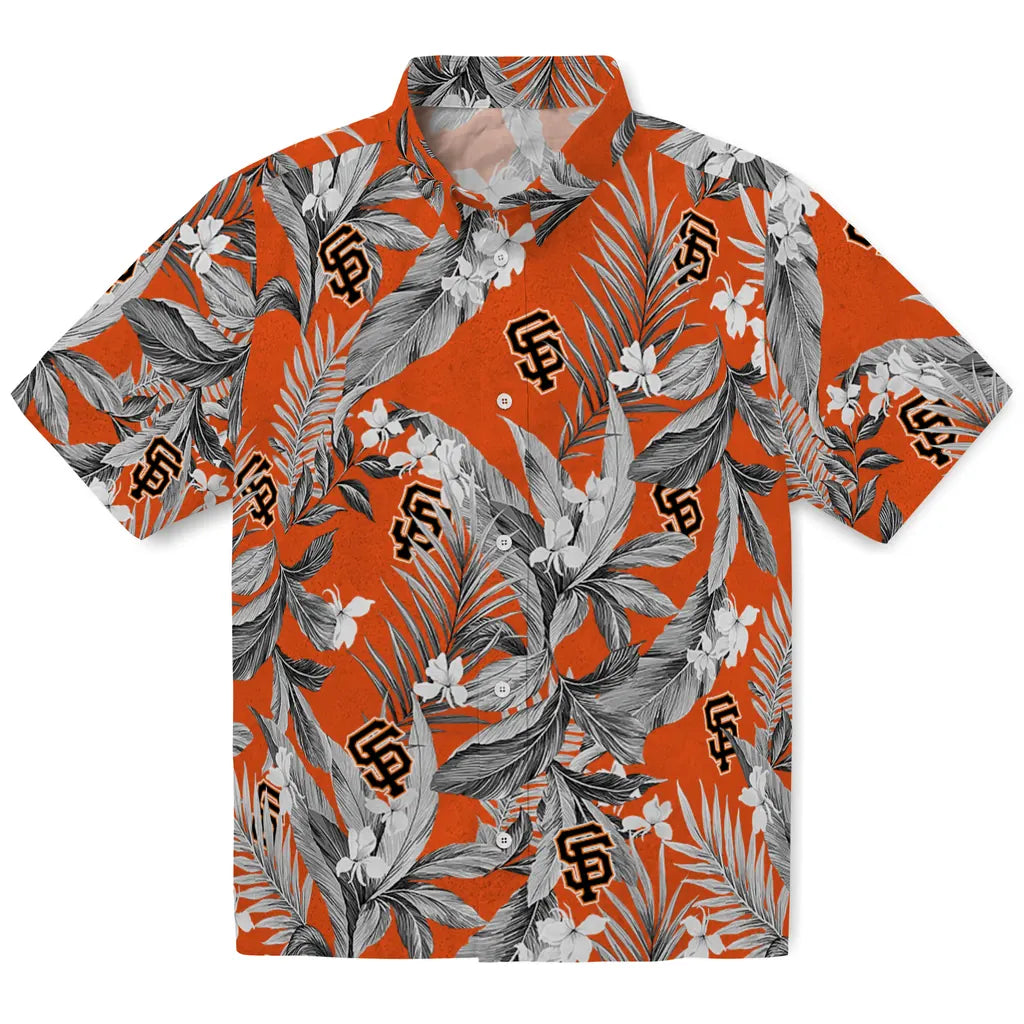 San Francisco Giants Hawaiian Shirt - Palm Leaves | Hula Hawaiian Shirts