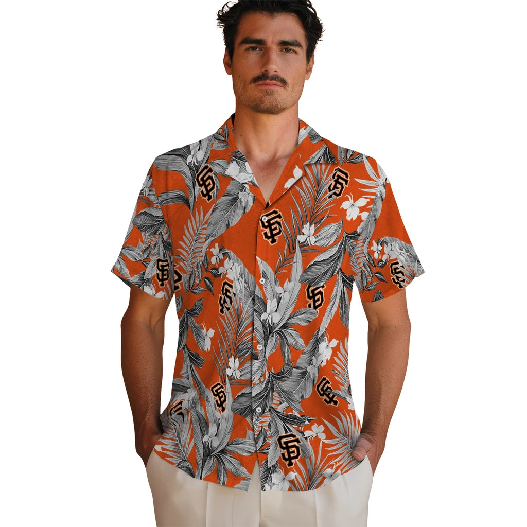 San Francisco Giants Hawaiian Shirt - Palm Leaves | Hula Hawaiian Shirts
