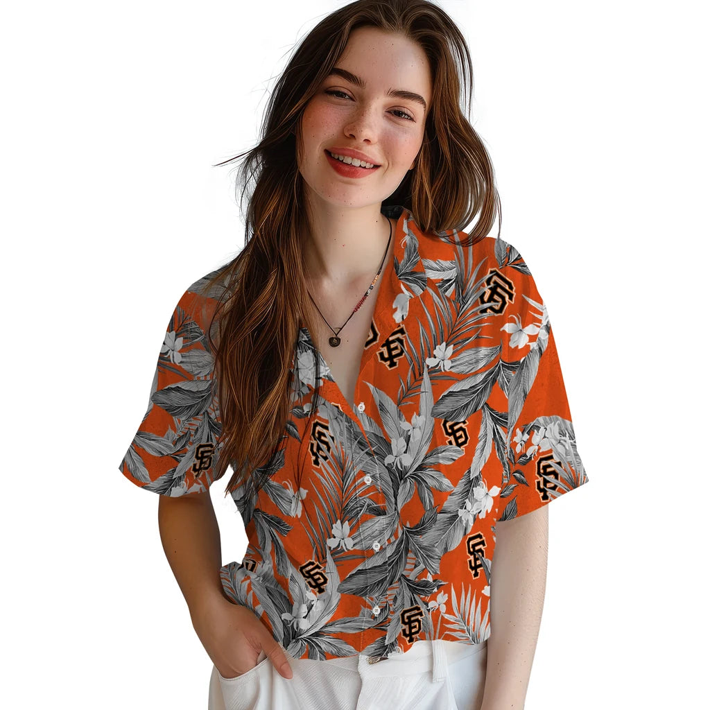 San Francisco Giants Hawaiian Shirt - Palm Leaves | Hula Hawaiian Shirts