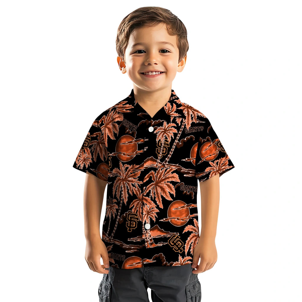 San Francisco Giants Hawaiian Shirt - Palm Sunset | Hula Hawaiian Shirts