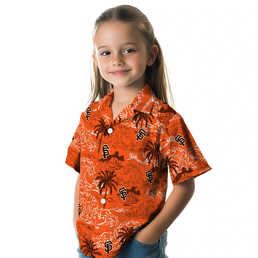 San Francisco Giants Hawaiian Shirt - Wave Palm | Hula Hawaiian Shirts