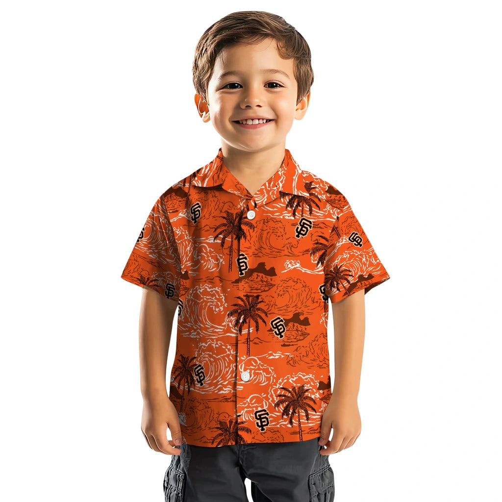 San Francisco Giants Hawaiian Shirt - Wave Palm | Hula Hawaiian Shirts