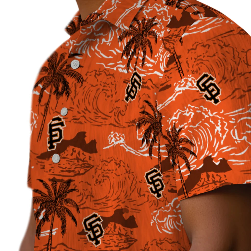 San Francisco Giants Hawaiian Shirt - Wave Palm | Hula Hawaiian Shirts