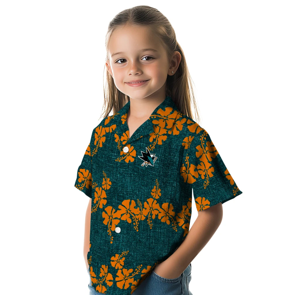 San Jose Sharks Hawaiian Shirt - 50th State Flower | Hula Hawaiian Shirts