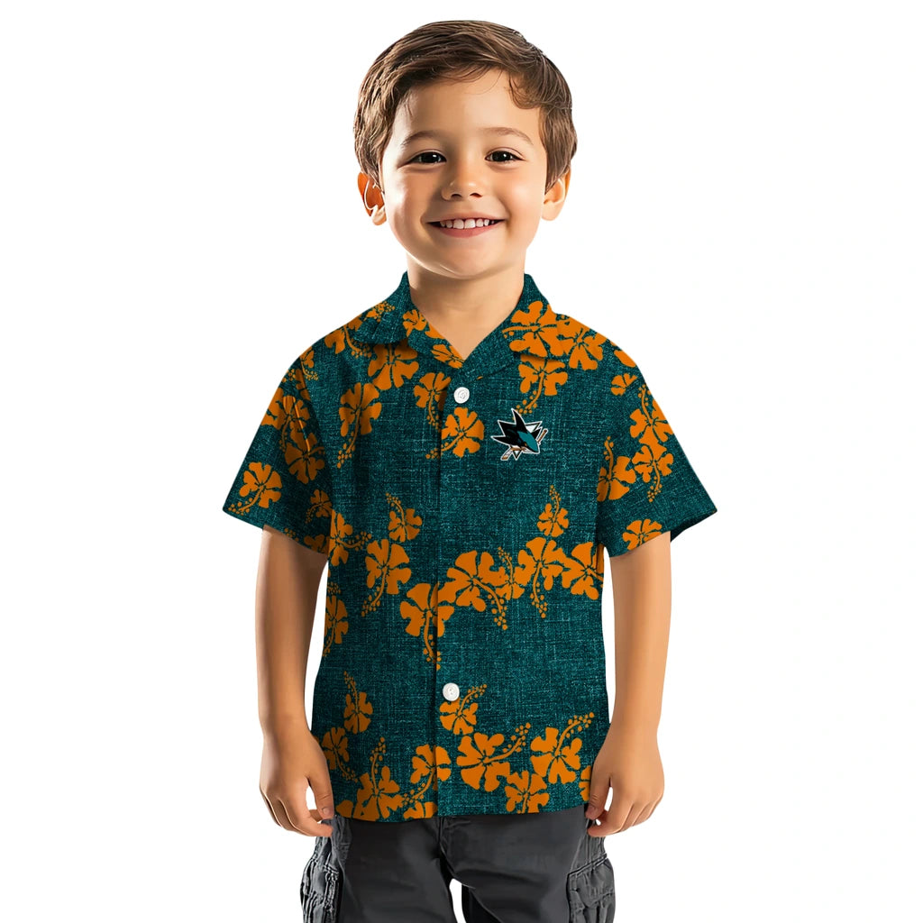 San Jose Sharks Hawaiian Shirt - 50th State Flower | Hula Hawaiian Shirts