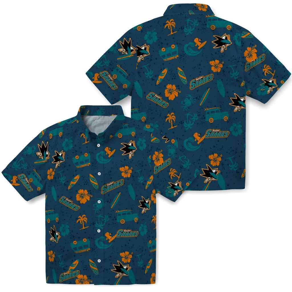 San Jose Sharks Hawaiian Shirt - Beach Vibe | Hula Hawaiian Shirts