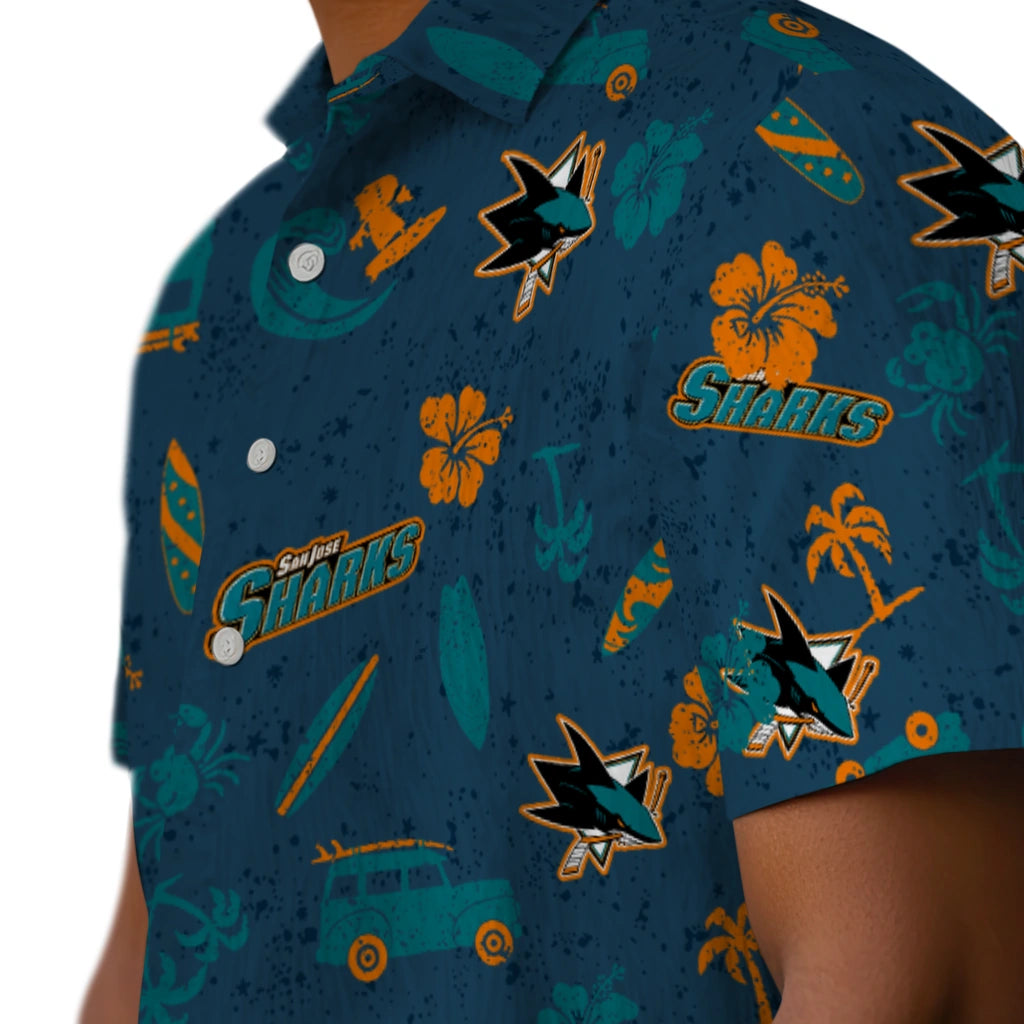 San Jose Sharks Hawaiian Shirt - Beach Vibe | Hula Hawaiian Shirts
