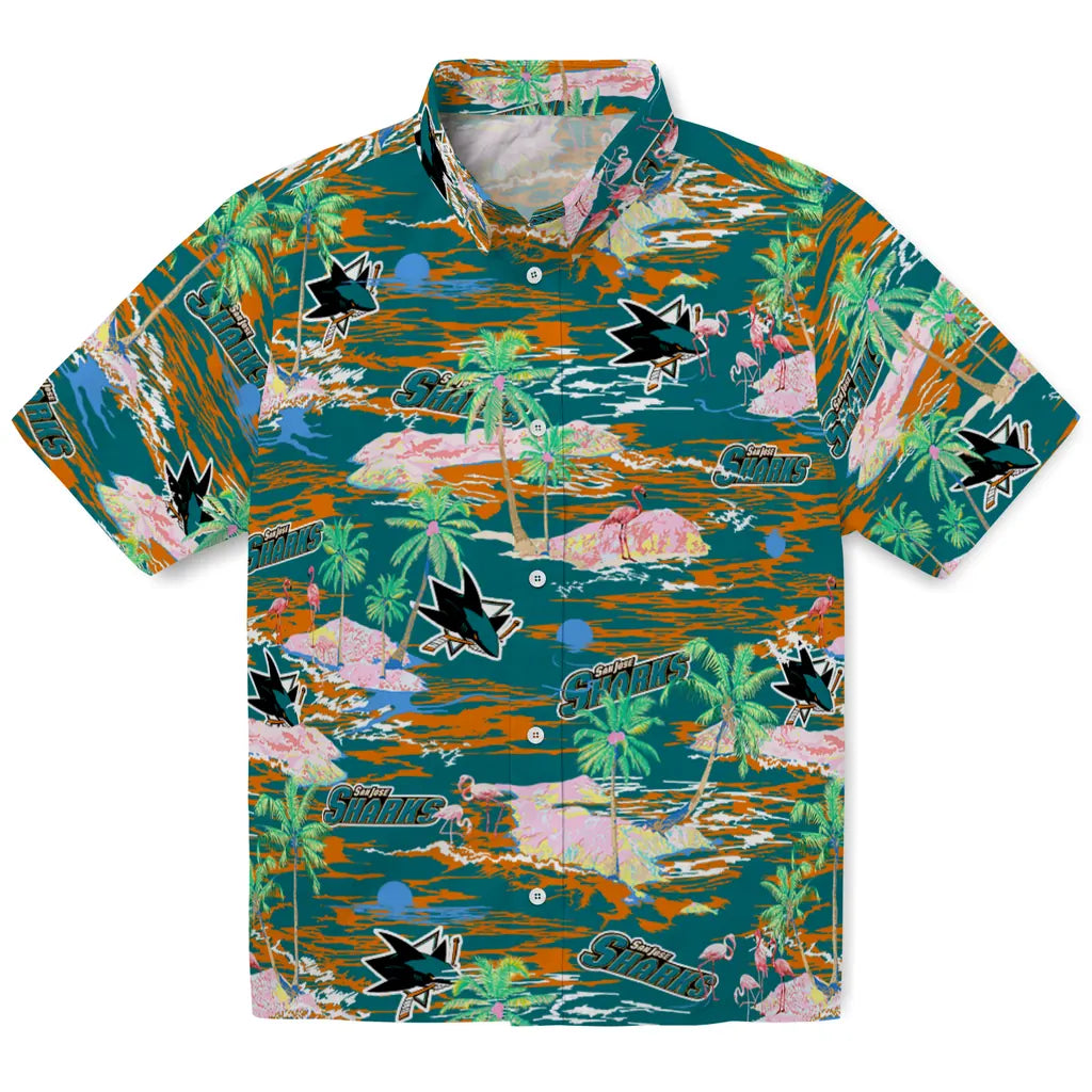 San Jose Sharks Hawaiian Shirt - Hawaii Island | Hula Hawaiian Shirts
