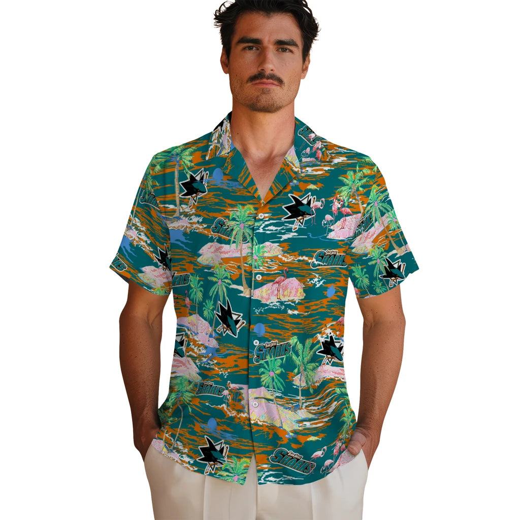 San Jose Sharks Hawaiian Shirt - Hawaii Island | Hula Hawaiian Shirts