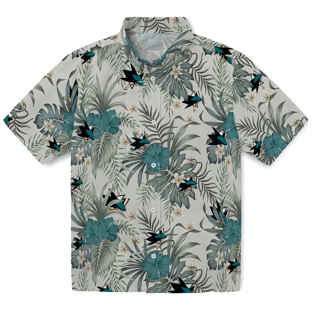 San Jose Sharks Hawaiian Shirt - Hibiscus Designs | Hula Hawaiian Shirts