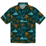 San Jose Sharks Hawaiian Shirt - Palm And Clouds | Hula Hawaiian Shirts