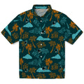 San Jose Sharks Hawaiian Shirt - Palm And Clouds | Hula Hawaiian Shirts