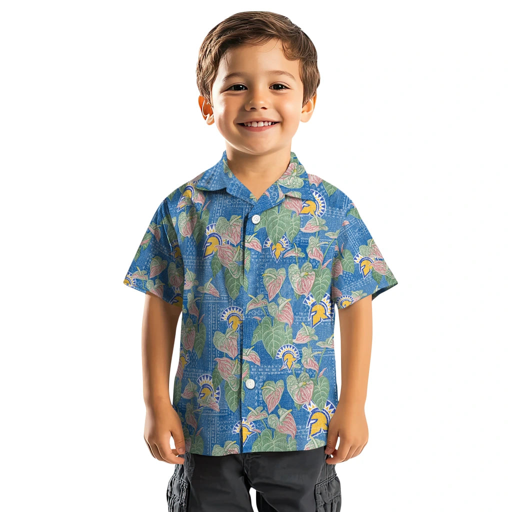 San Jose State Spartans Hawaiian Shirt - Anthurium Overlay | Hula Hawaiian Shirts