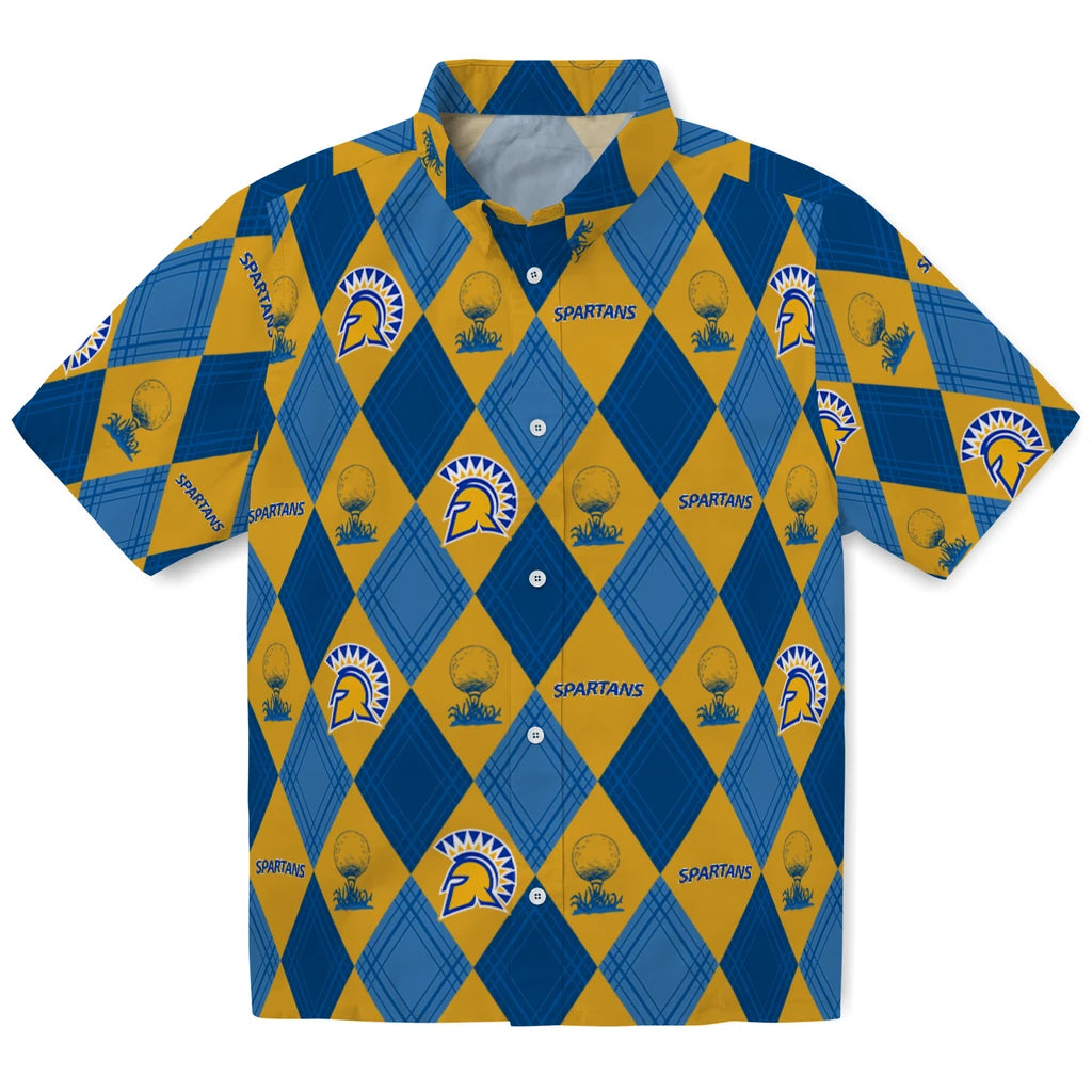 San Jose State Spartans Hawaiian Shirt - Golfing Plaid | Hula Hawaiian Shirts