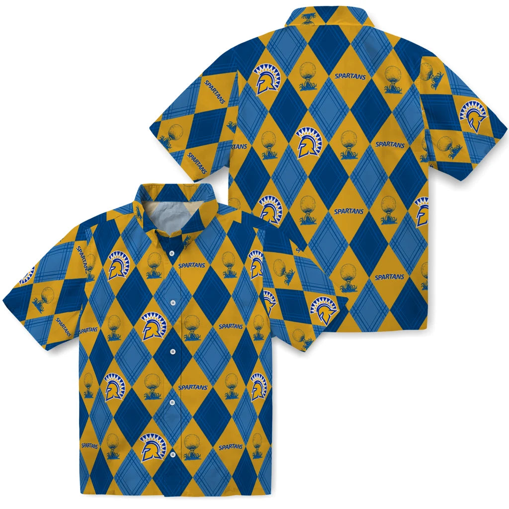 San Jose State Spartans Hawaiian Shirt - Golfing Plaid | Hula Hawaiian Shirts