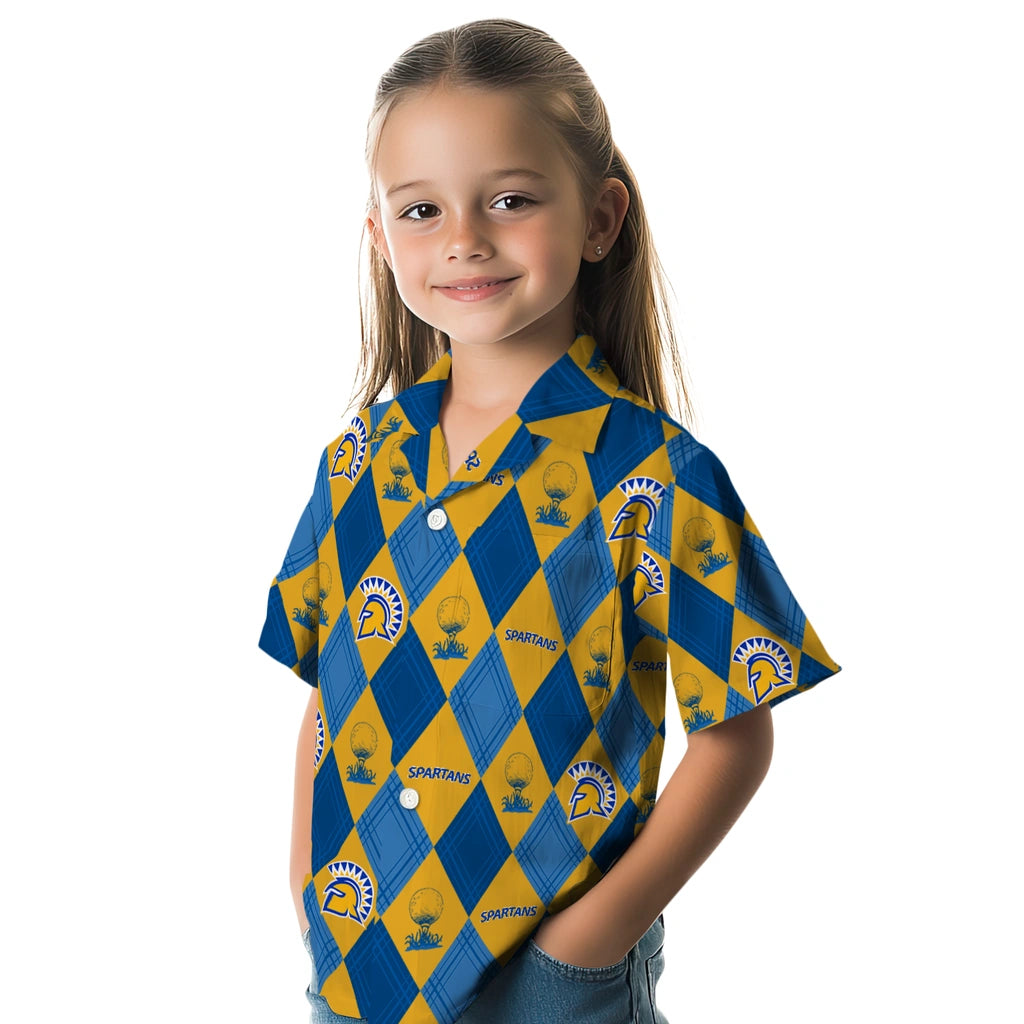 San Jose State Spartans Hawaiian Shirt - Golfing Plaid | Hula Hawaiian Shirts