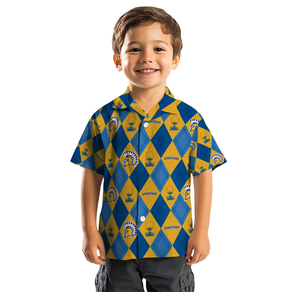 San Jose State Spartans Hawaiian Shirt - Golfing Plaid | Hula Hawaiian Shirts