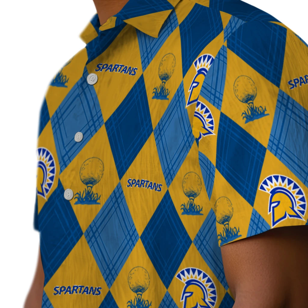 San Jose State Spartans Hawaiian Shirt - Golfing Plaid | Hula Hawaiian Shirts