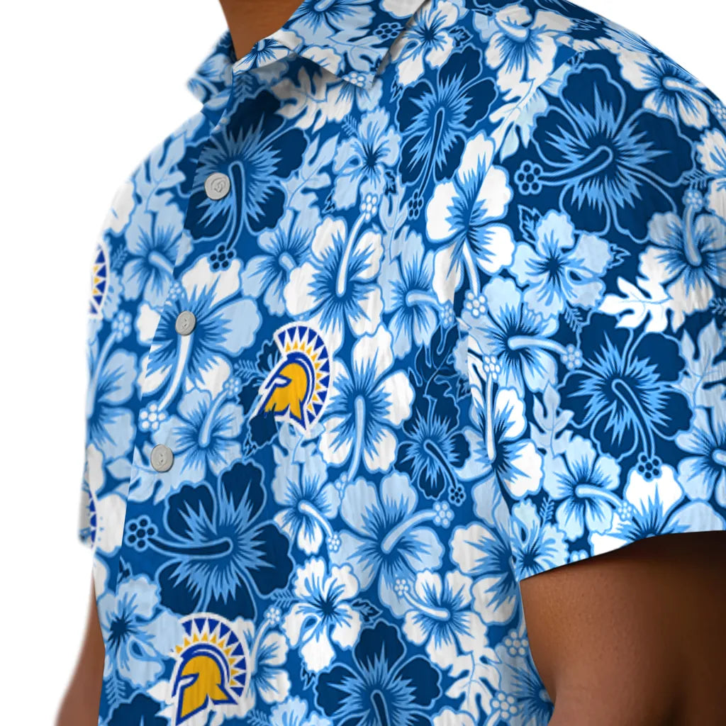 San Jose State Spartans Hawaiian Shirt - Hibiscus Blooms | Hula Hawaiian Shirts