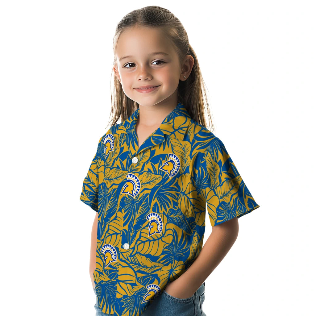 San Jose State Spartans Hawaiian Shirt - Monstera Layer | Hula Hawaiian Shirts