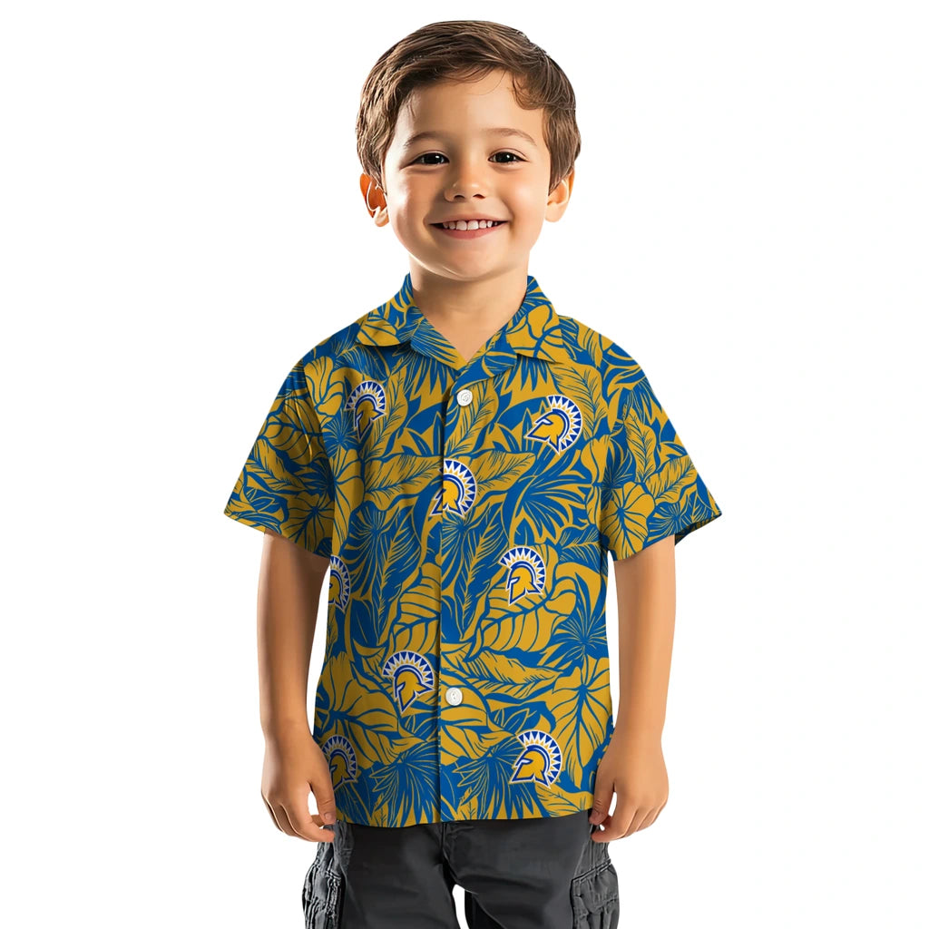 San Jose State Spartans Hawaiian Shirt - Monstera Layer | Hula Hawaiian Shirts