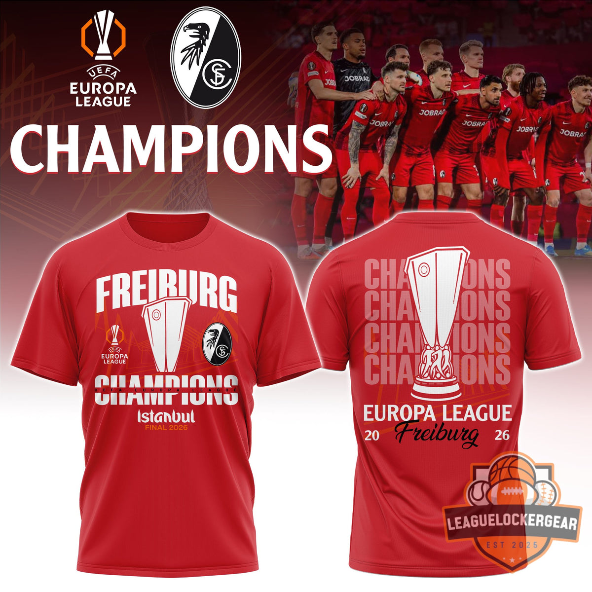 SC Freiburg Europa League Champions Istanbul Final 2026 T-Shirt - LeagueLockerGear
