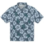 Seattle Kraken Hawaiian Shirt - Hibiscus Cluster | Hula Hawaiian Shirts