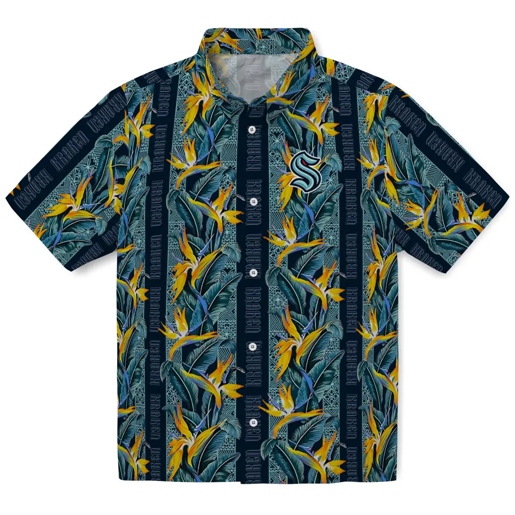 Seattle Kraken Hawaiian Shirt - Paradise Vines | Hula Hawaiian Shirts