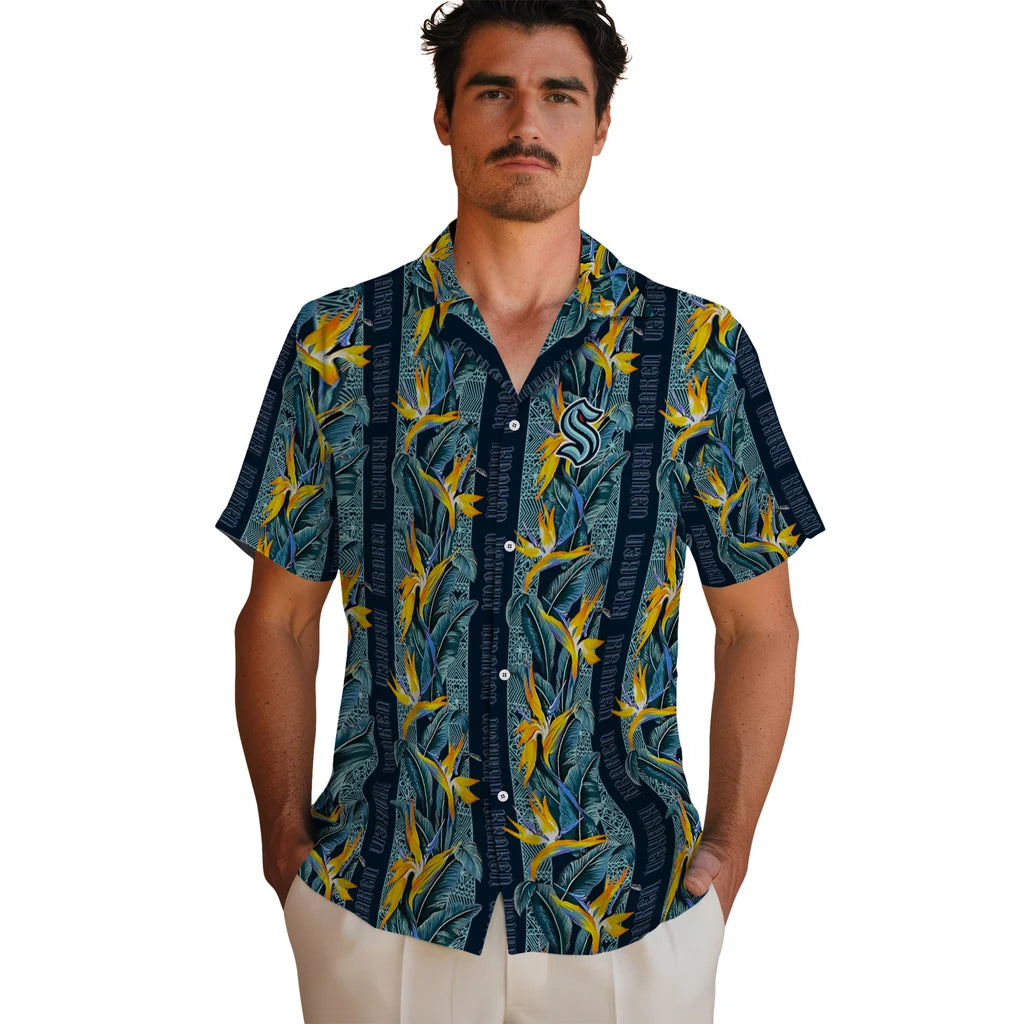 Seattle Kraken Hawaiian Shirt - Paradise Vines | Hula Hawaiian Shirts