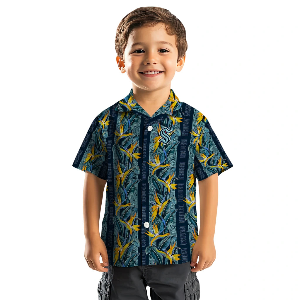 Seattle Kraken Hawaiian Shirt - Paradise Vines | Hula Hawaiian Shirts