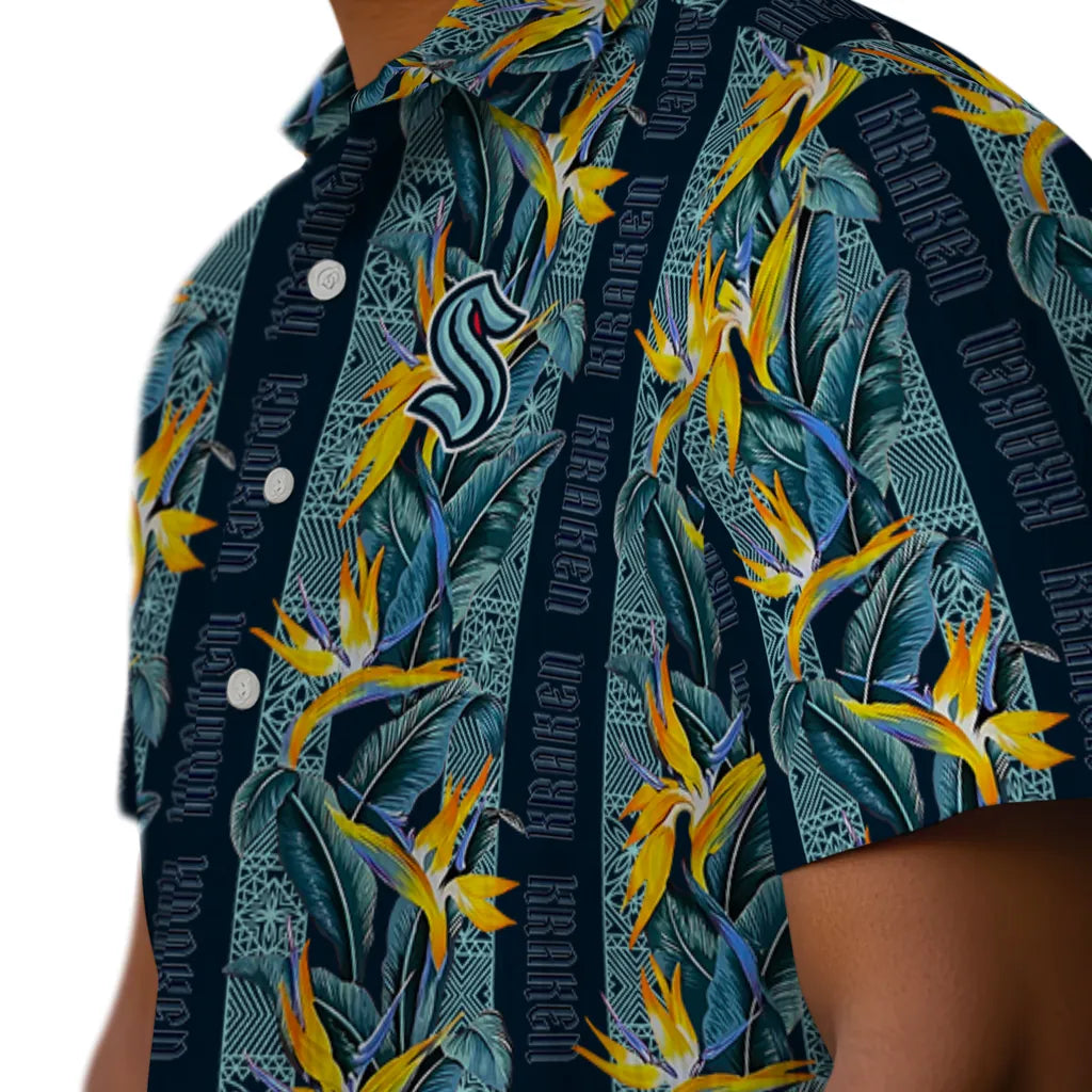 Seattle Kraken Hawaiian Shirt - Paradise Vines | Hula Hawaiian Shirts