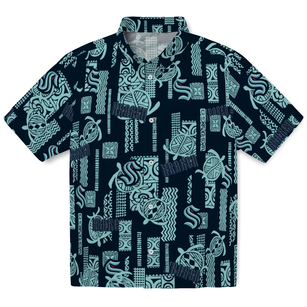 Seattle Kraken Hawaiian Shirt - Turtle Lines | Hula Hawaiian Shirts