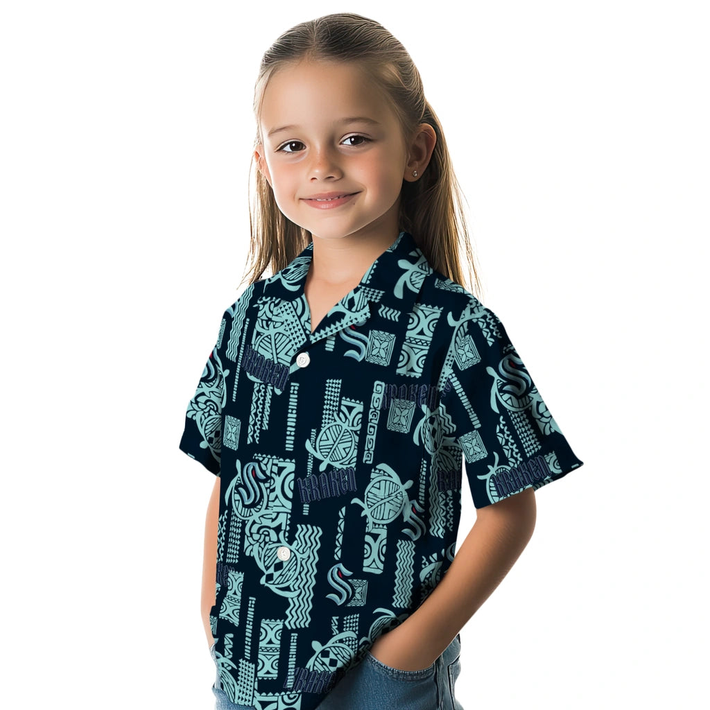 Seattle Kraken Hawaiian Shirt - Turtle Lines | Hula Hawaiian Shirts