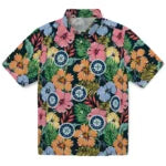 Seattle Mariners Hawaiian Shirt - Brilliant Hibiscus Garden | Hula Hawaiian Shirts